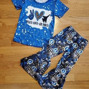 Peace, Love, Air Force bell pants outfit
